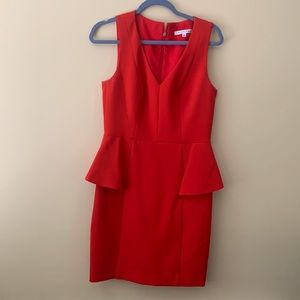 Trina Turk Red Peplum Dress